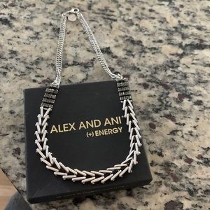 Alex and Ani silver necklace.